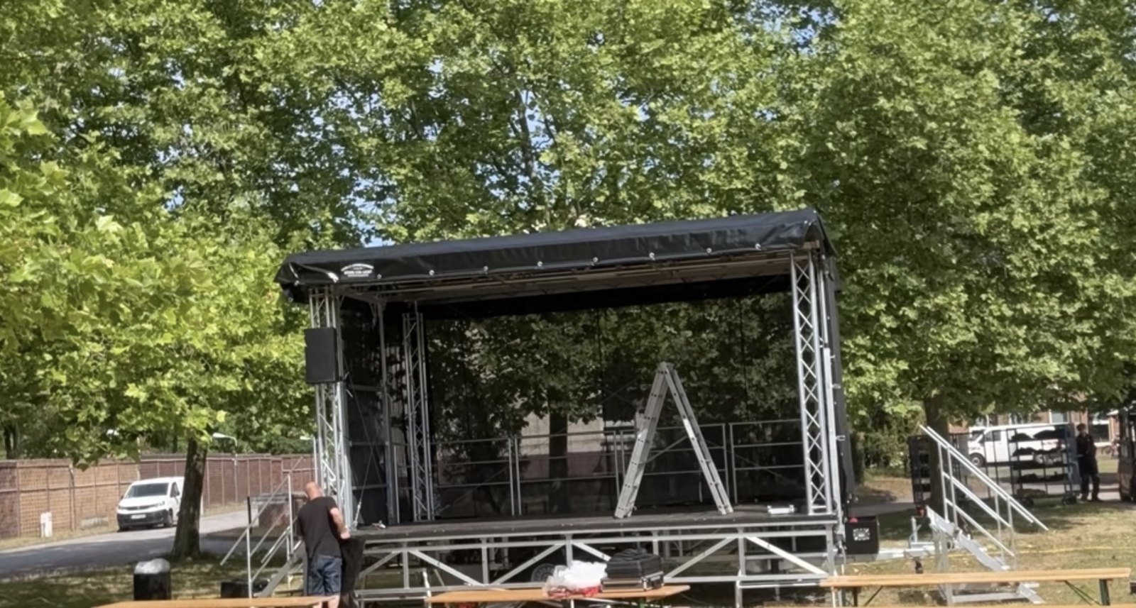 Trailerbühne für das Sommerfest der S-Bahn Betriebs GmbH Berlin-Adlershof